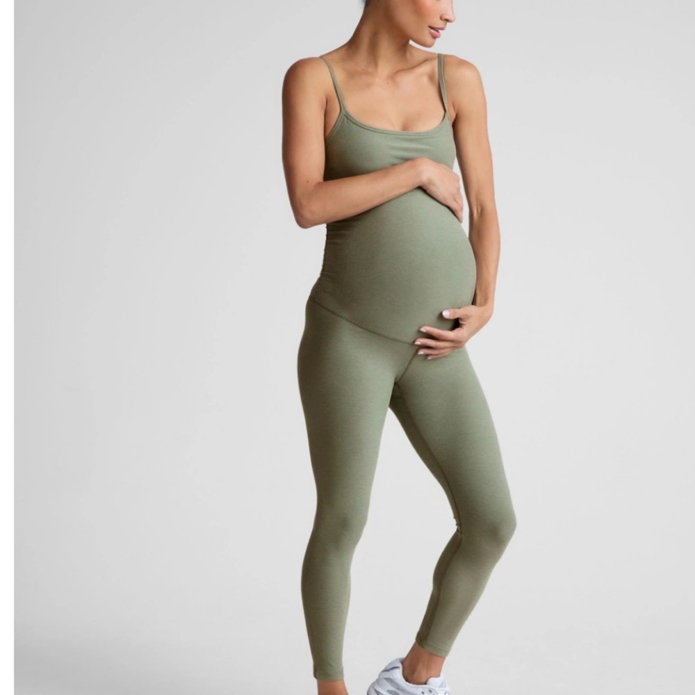 Beyond Yoga Sage Green Maternity Leggings